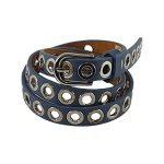 Curea dama din piele naturala Cloe-albastru