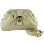 Geanta dama din piele naturala Ariana-crem