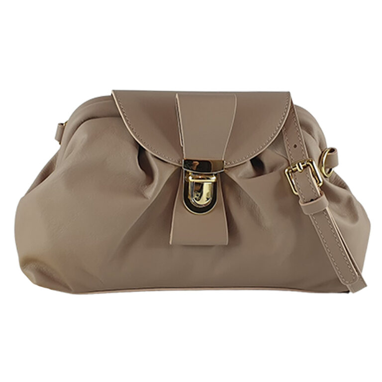 Geanta dama din piele naturala Ariana-roz antic