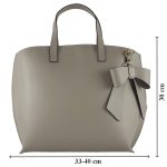 Geanta dama din piele naturala Donatela-gri