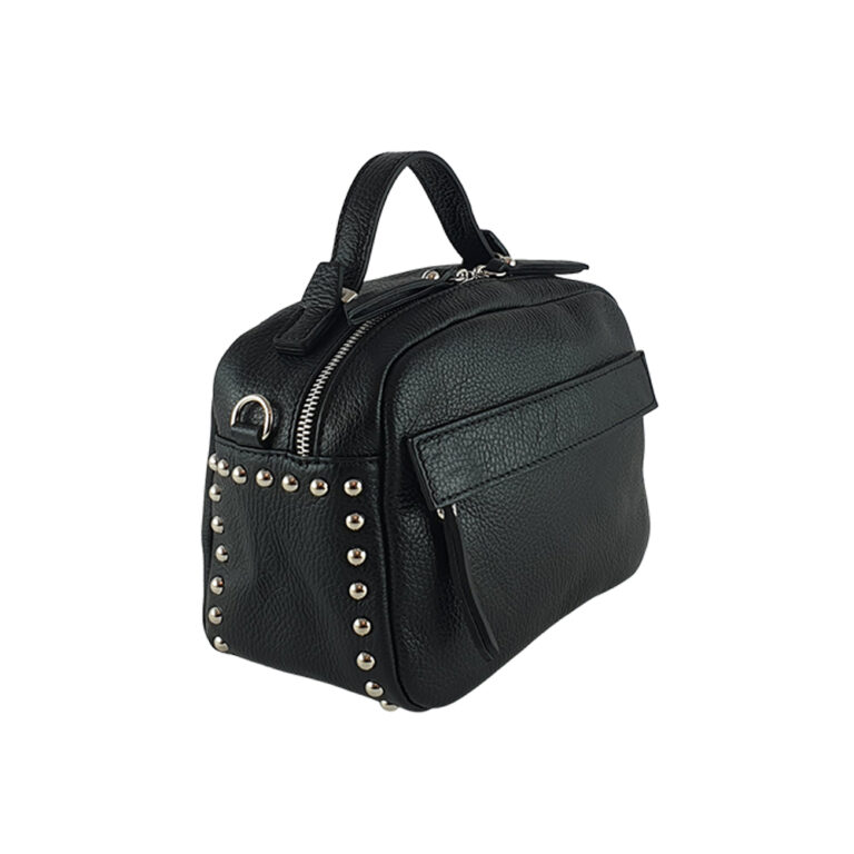 Geanta dama din piele naturala Ginevra-negru 2