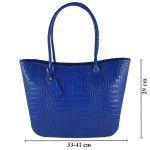 Geanta dama din piele naturala Karina-albastru