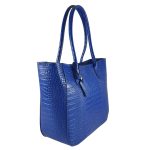 Geanta dama din piele naturala Karina-albastru