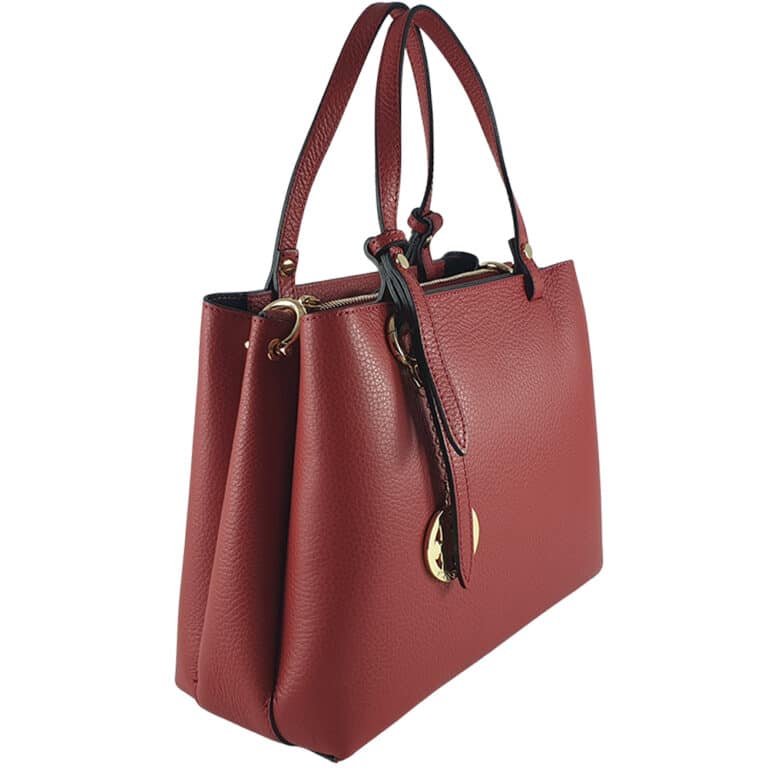 Geanta dama din piele naturala Lucia-rosu