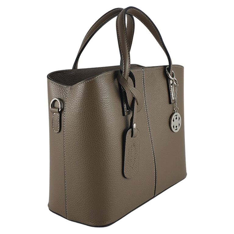 Geantă dama din piele naturala Olimpia-grej