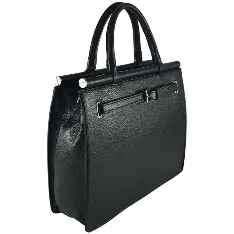 Geanta dama din piele naturala Silvia-negru