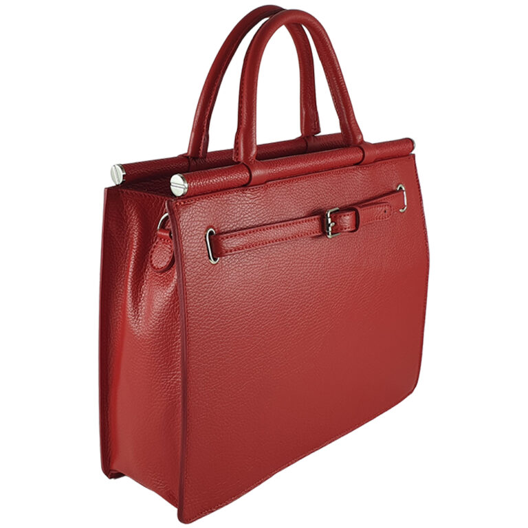 Geanta dama din piele naturala Silvia-rosu