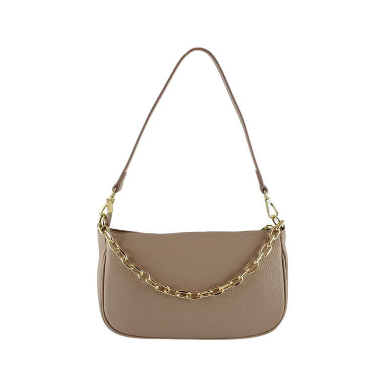 Poșeta dama din piele naturala Camila-roz antic