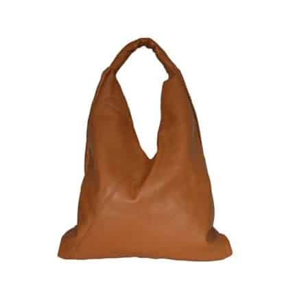 Geanta shopper din piele naturala Dasha-maro coniac