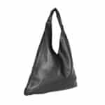 Geanta shopper din piele naturala Dasha-negru