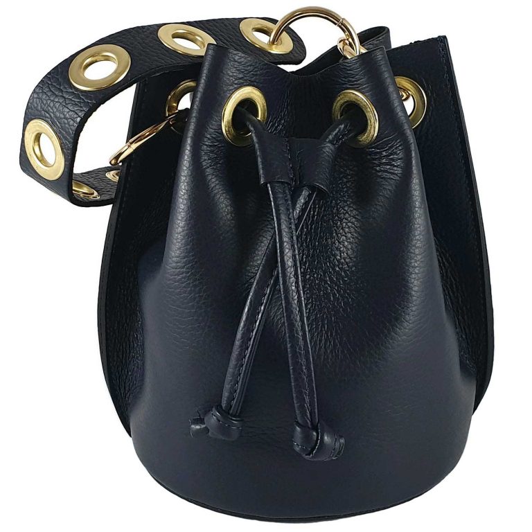 Geantă dama din piele naturala Georgia - bleumarin