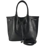 Geanta dama din piele naturala Erica-negru 3