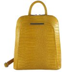 Rucsac dama din piele naturala Sonia-galben