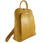 Rucsac piele naturala galben sonia- passpartu 2